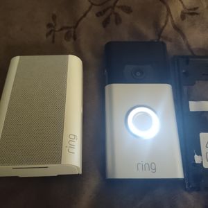 Ring doorbell and chime system with charger